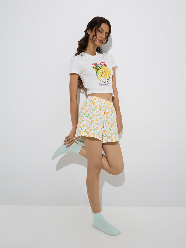 Superstar White Printed Cotton-Blend T-Shirt - Image 2