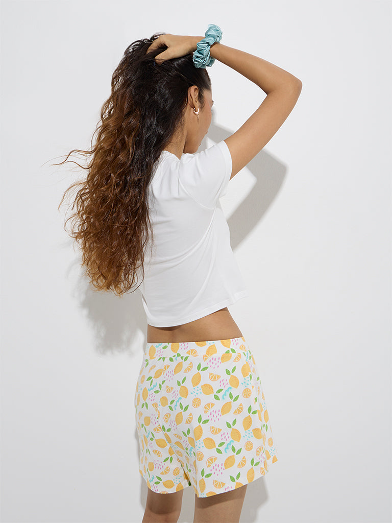 Superstar White Printed Cotton-Blend T-Shirt - Image 4