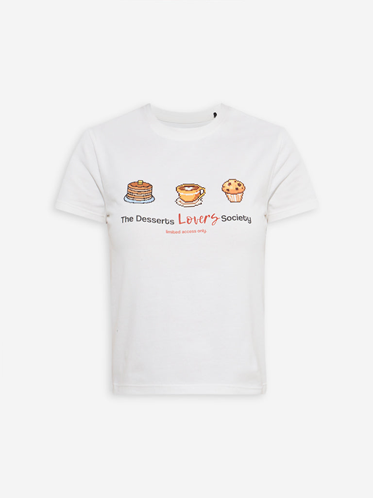 Superstar White Printed Cotton-Blend T-Shirt - Image 5