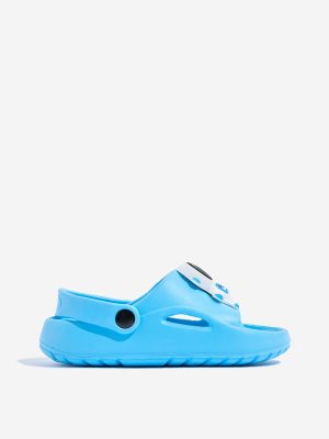 Yellow Blue Applique-Detailed Clogs