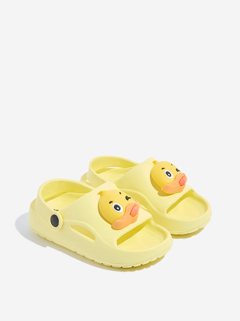 Yellow Applique-Detailed Yellow Clogs - Image 2