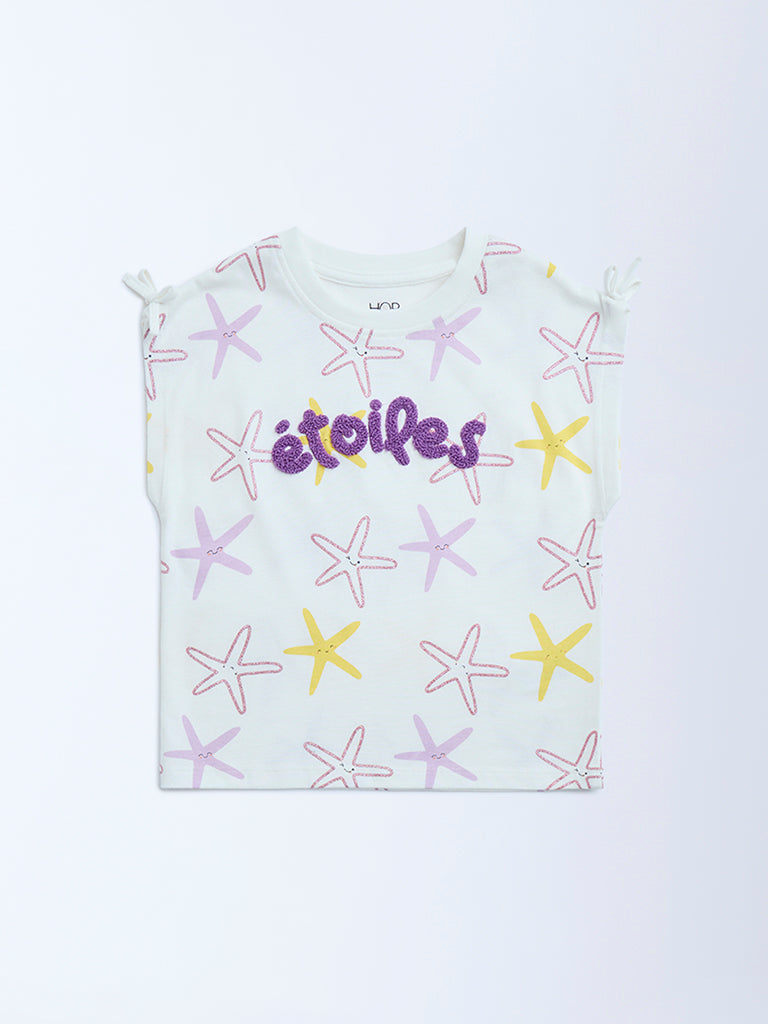 HOP Kids White Text Design Cotton Top - Image 2