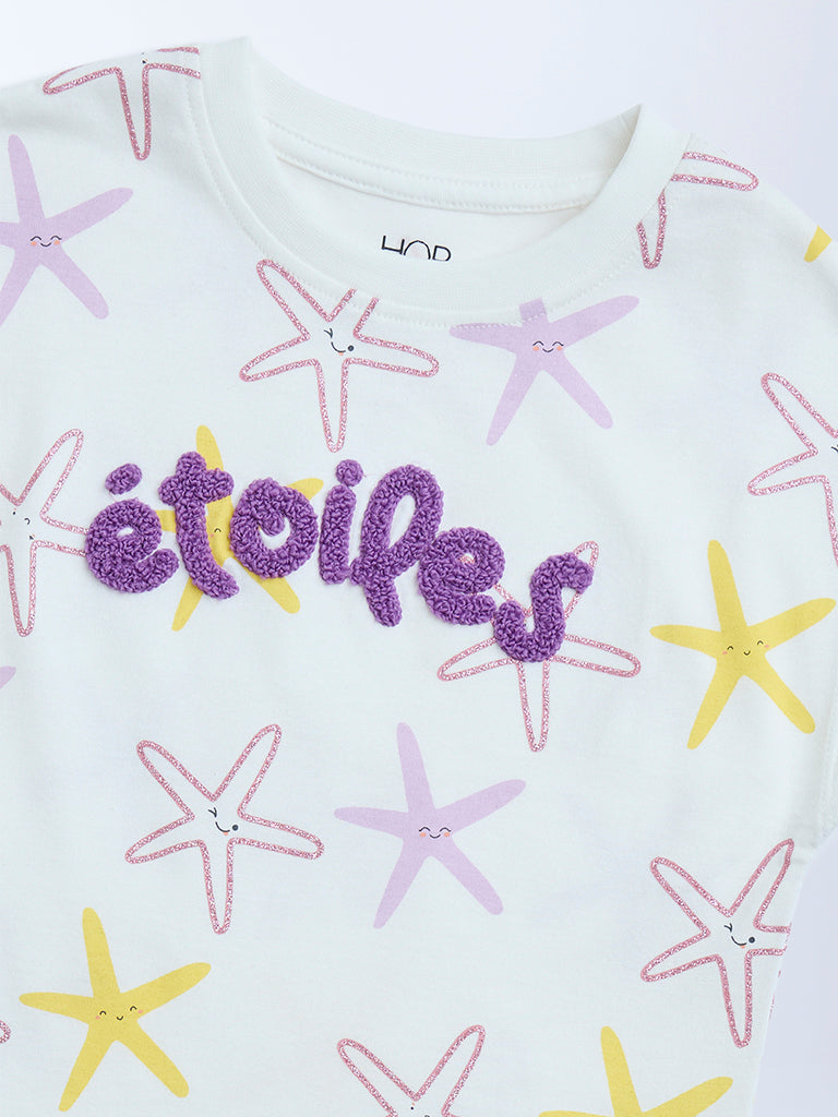 HOP Kids White Text Design Cotton Top - Image 4