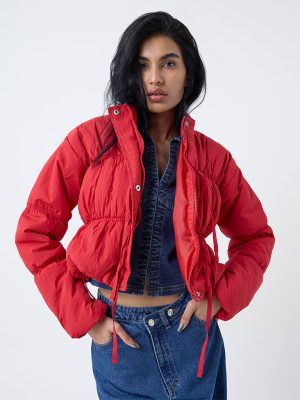 Nuon Red Puffer Jacket