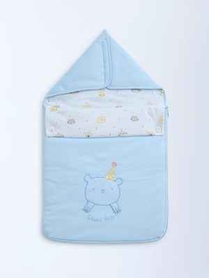HOP Baby Blue Animal Printed Cotton Sleeping Bag