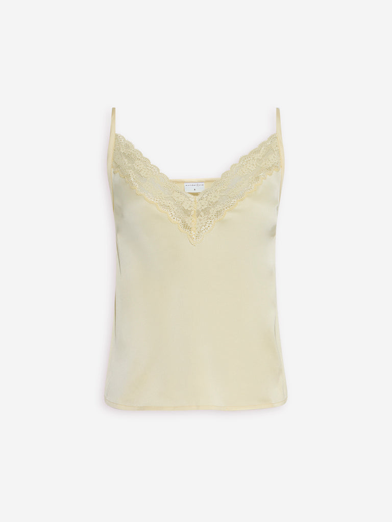 Wunderlove Yellow Lace-Detailed Camisole - Image 5