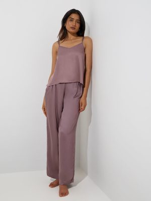 Wunderlove Mauve Satin Camisole