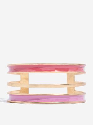 Westside Accessories Multicolour Enamel Statement Cuff Bracelet