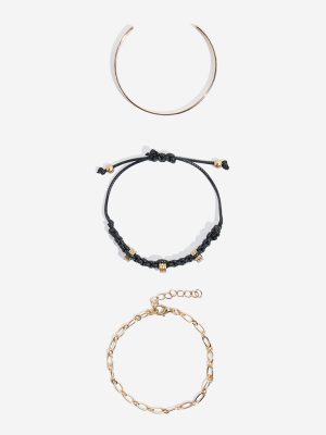 Westside Accessories Gold Cord Stacking Bracelet Set - Pack of 3