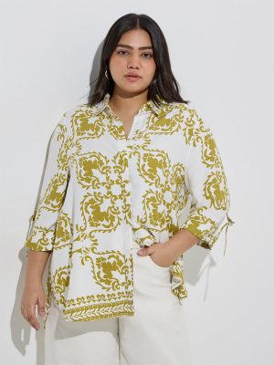 Gia Off-White Printed Shirt