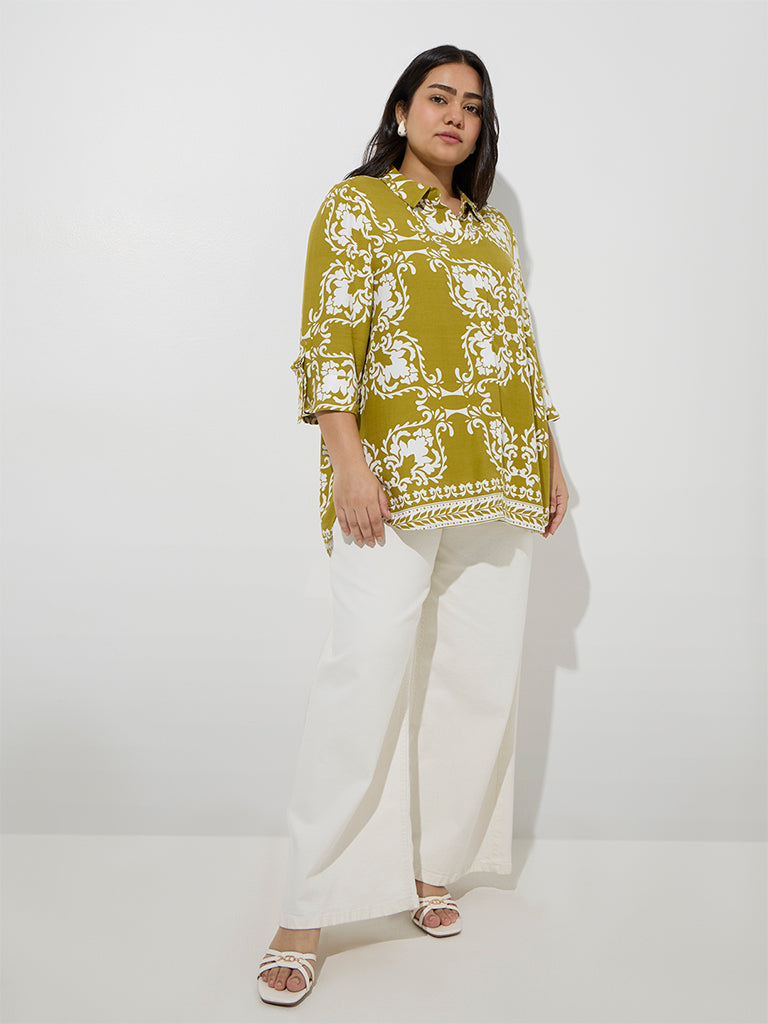 Gia Green Printed Shirt - Image 2