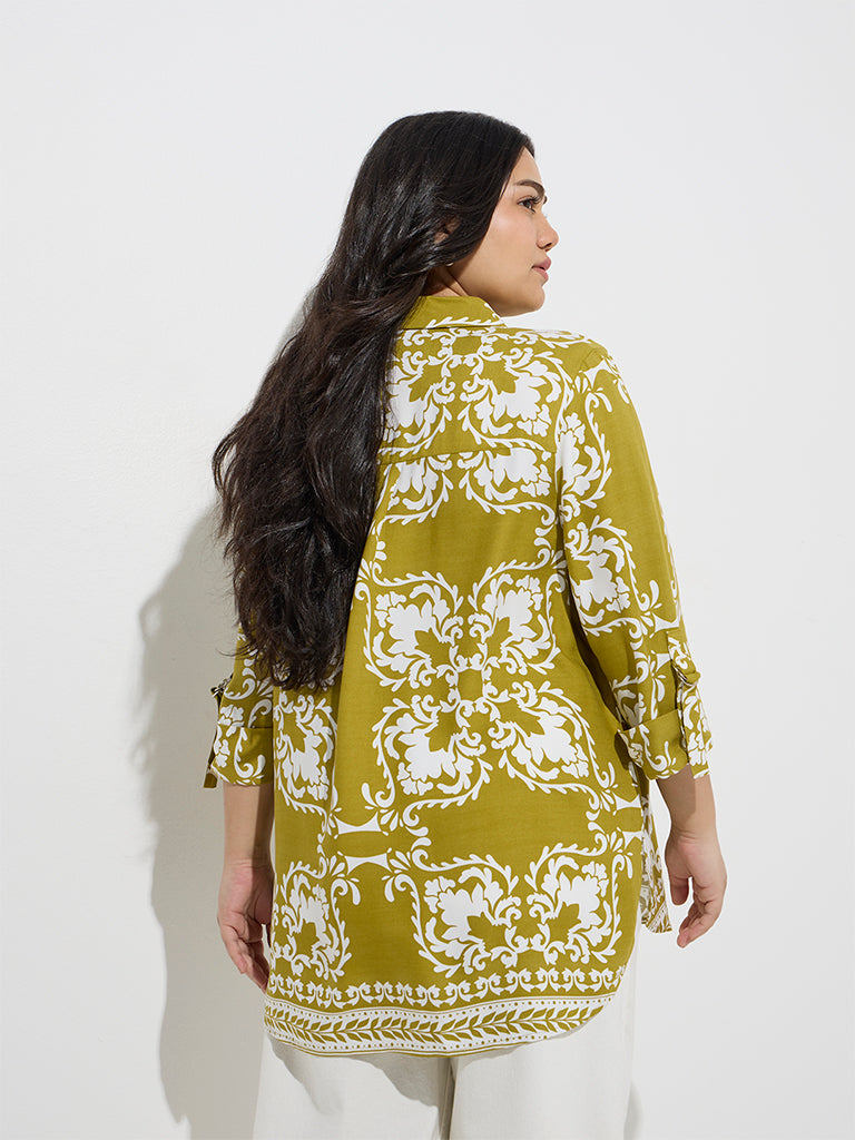 Gia Green Printed Shirt - Image 4