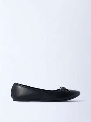 LUNA BLU Black Bow-Detailed Ballerina
