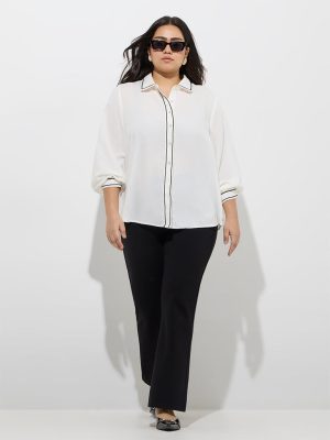 Gia Off-White Solid Shirt