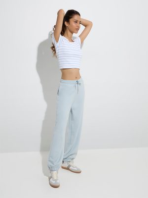 Studiofit Light Blue Mid-Rise Joggers