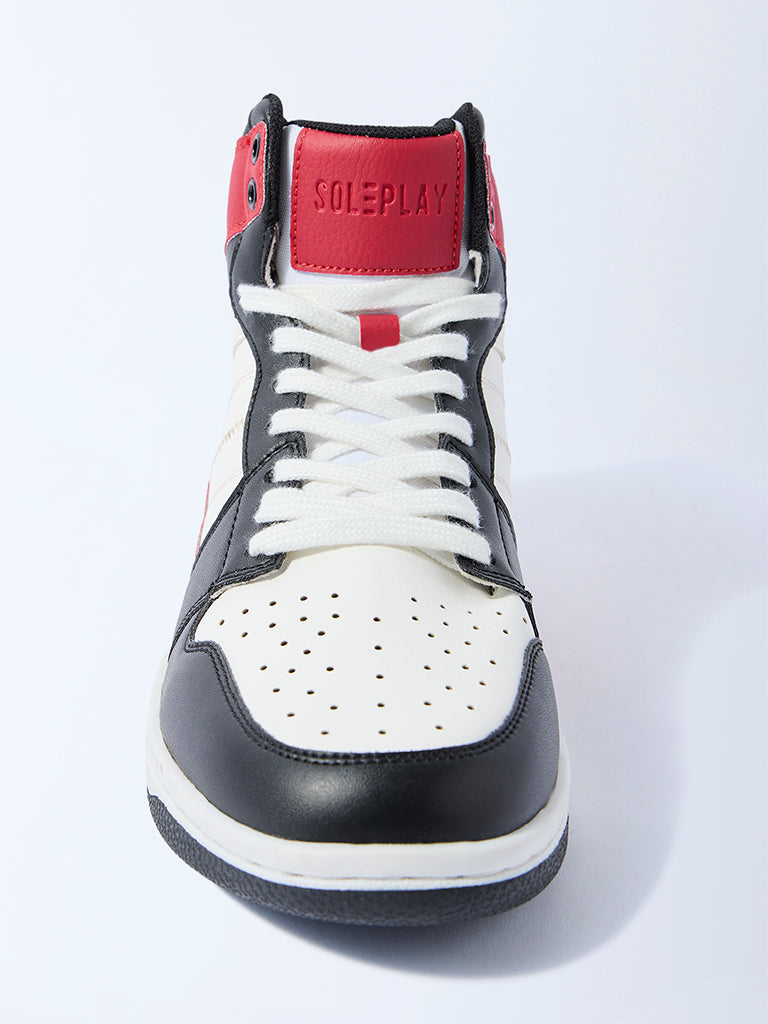 SOLEPLAY Red Colour-Blocked High-Top Boots - Image 4