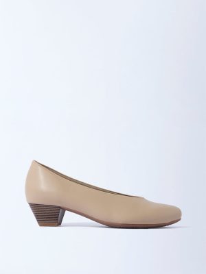 LUNA BLU Light Taupe Solid Pump Shoes