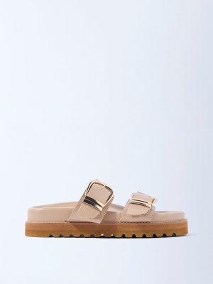 LUNA BLU Blush Pink Slip-On Comfort Sandals