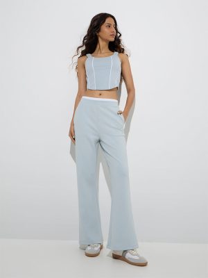 Studiofit Light Blue High-Rise Track Pants