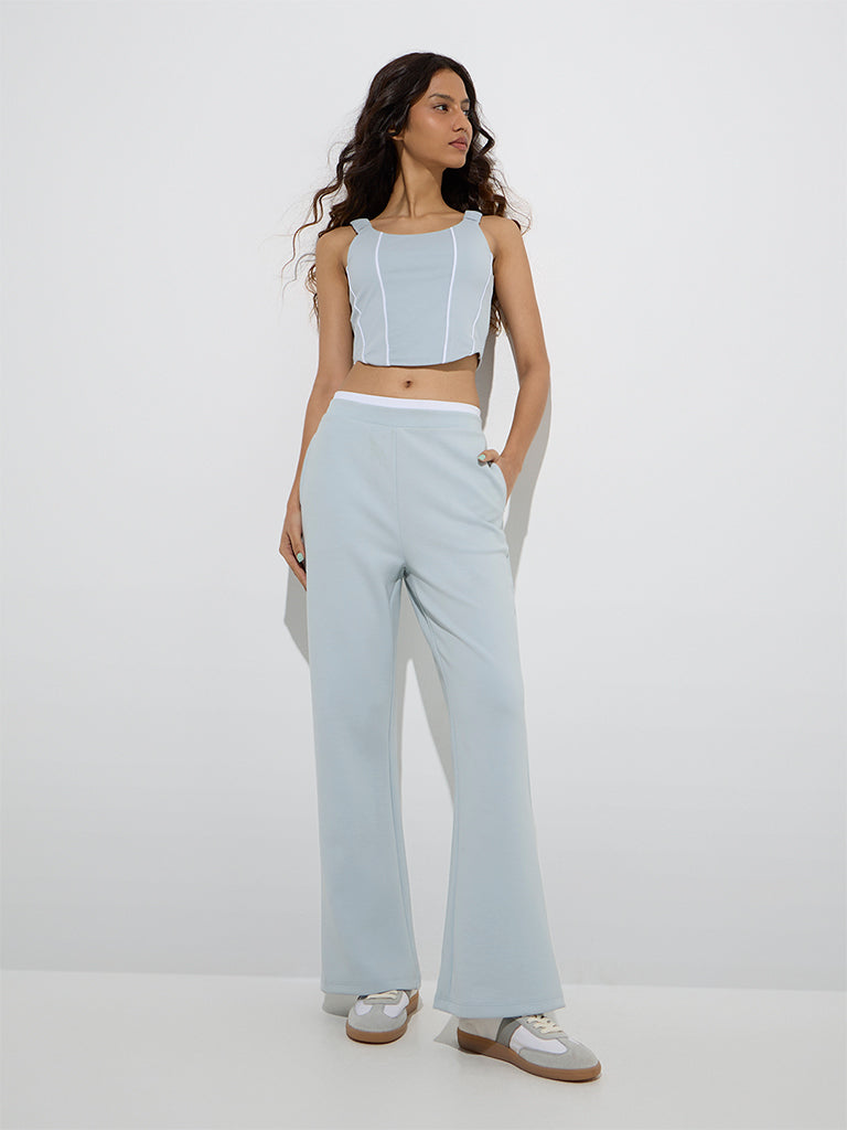 Studiofit Light Blue High-Rise Track Pants