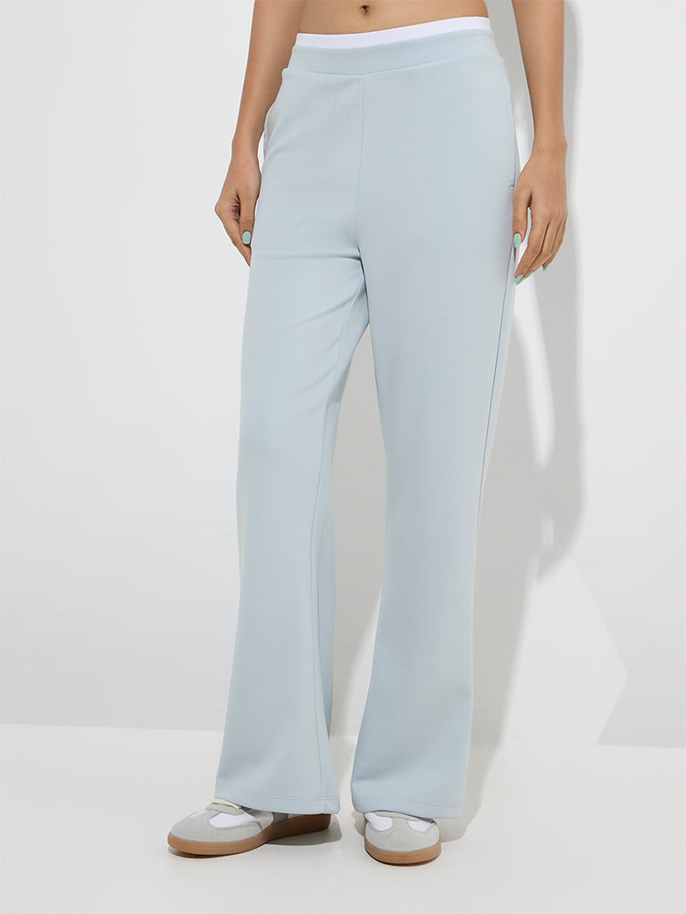 Studiofit Light Blue High-Rise Track Pants - Image 2
