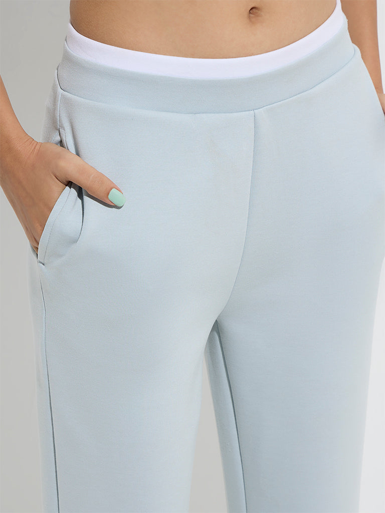 Studiofit Light Blue High-Rise Track Pants - Image 3