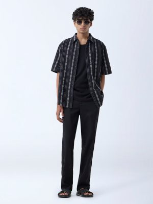 ETA Black Relaxed-Fit Mid-Rise Chinos