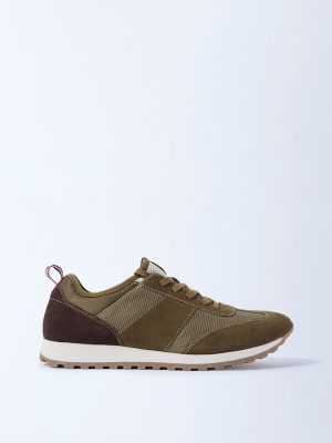 SOLEPLAY Olive Knit-Textured Sneakers