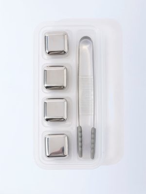 Westside Home Grey Metal Ice Cube Tray with Tong