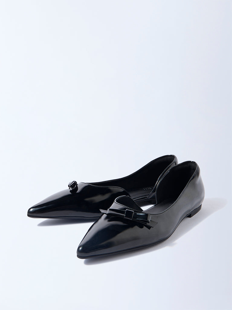 LUNA BLU Black Bow-Detailed Pump Shoes - Image 2