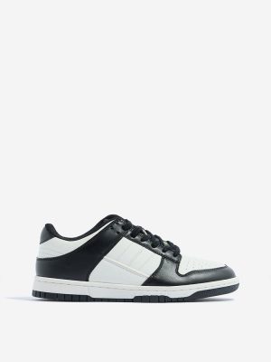 LUNA BLU Black Colour-Blocked Sneakers