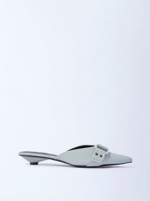 LUNA BLU Light Blue Pointed-Toe Mules