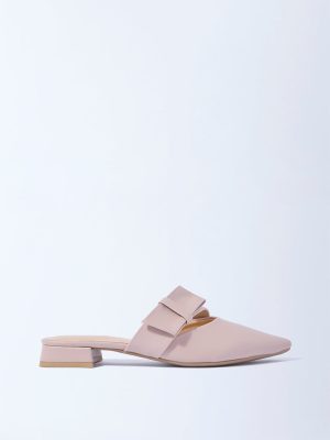 LUNA BLU Blush Pink Pointed-Toe Mules