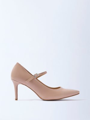 LUNA BLU Blush Pink Mary Jane Heel Shoes