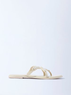 LUNA BLU Ivory Pearlescent Slides