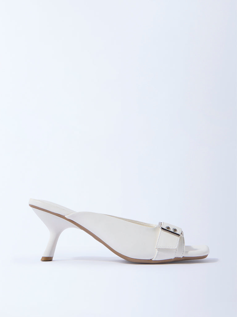 LUNA BLU White Kitten Sandals