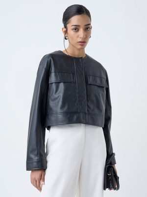 Wardrobe Black Faux Leather Jacket