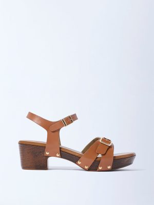 LUNA BLU Brown Heel Sandals