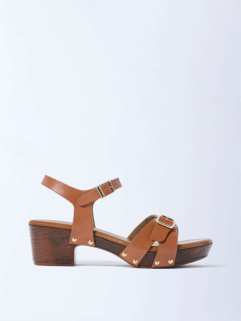 LUNA BLU Brown Heel Sandals