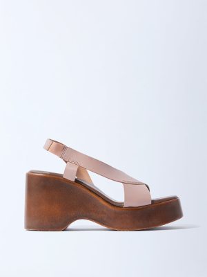 LUNA BLU Mauve Wedge Heel Sandals