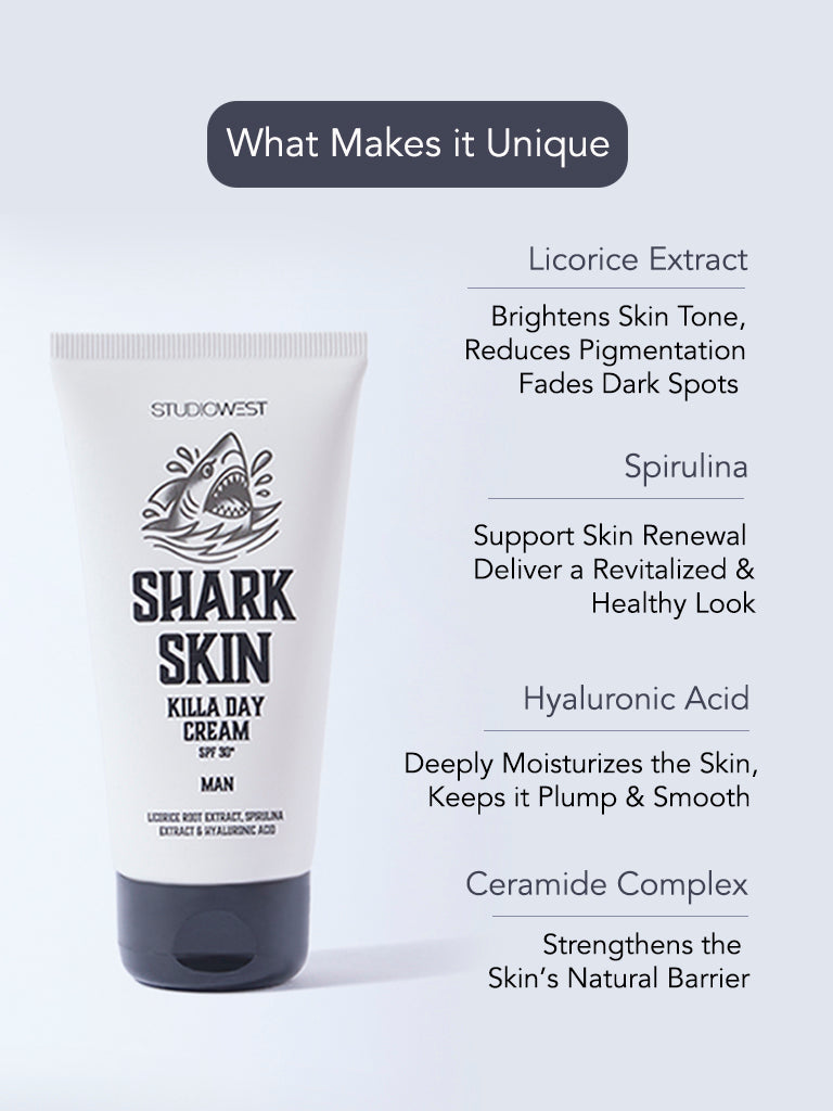 Studiowest Shark Skin Killa Day Cream with SPF 30 - 50 gm - Image 4