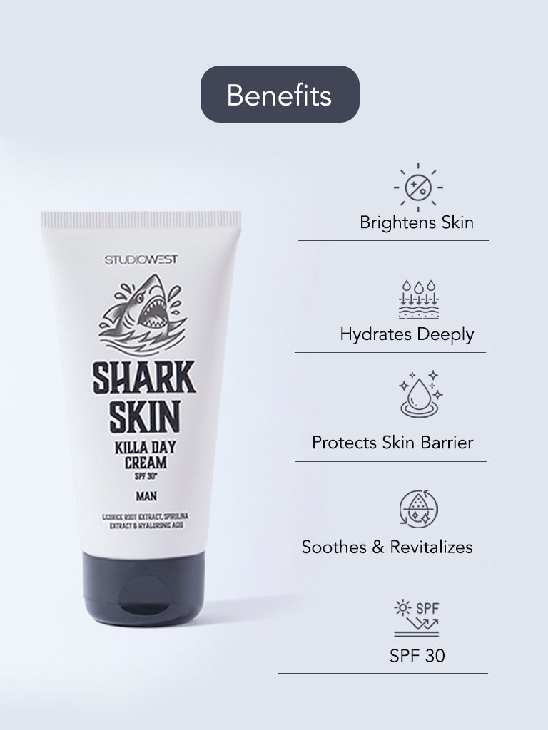 Studiowest Shark Skin Killa Day Cream with SPF 30 - 50 gm - Image 3