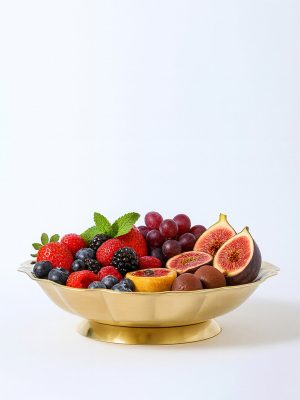 Westside Home Matte Gold Scalloped Bowl