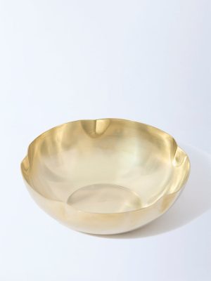 Westside Home Matte Gold Scalloped Bowl