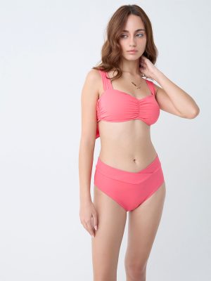 Wunderlove Swimwear Peach Tie-Up Detailed Padded Bra