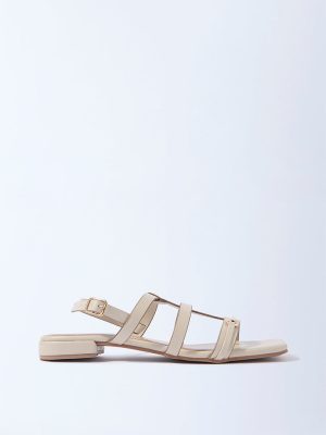LUNA BLU Ivory Multi-Strap Gladiator Sandals
