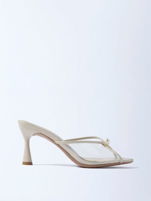 LUNA BLU Ivory Pearl-Detailed Sandals