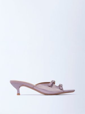 LUNA BLU Mauve Kitten Heel Sandals
