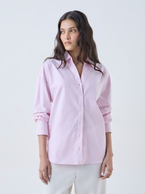 Wardrobe Pink Stripe Cotton Shirt