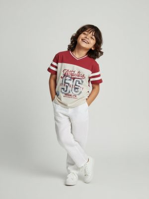 HOP Kids Red Text Design Cotton T-Shirt